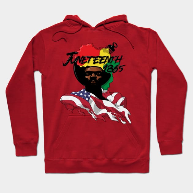 Juneteenth 1865 Black Man Hoodie by GCS Designs